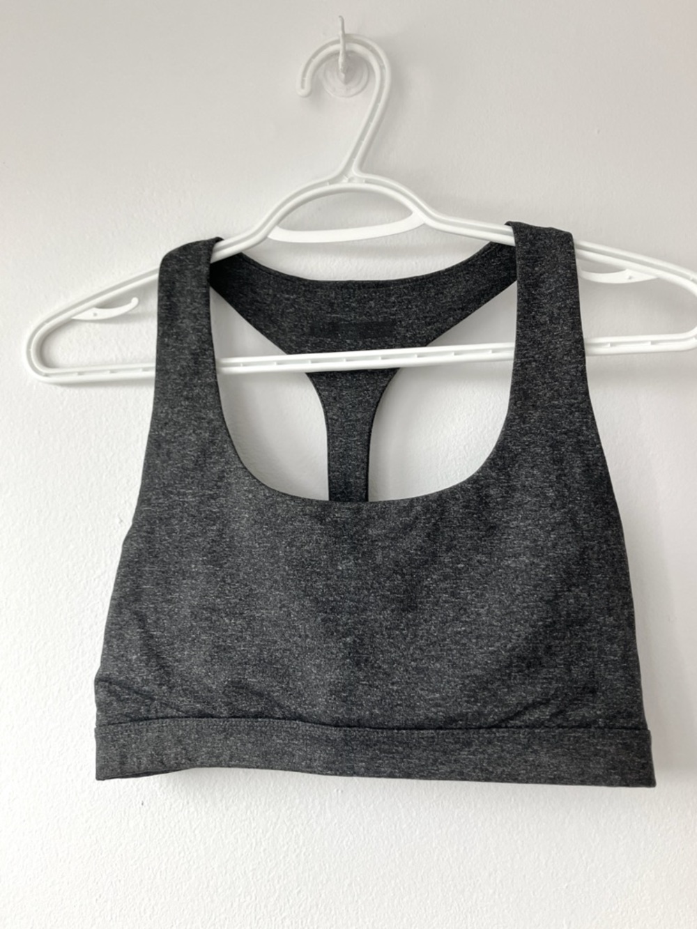 Charcoal Gray Racerback Sports Bra - Women's Intimates